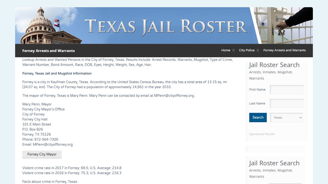 Forney Arrests and Warrants | Jail Roster Search