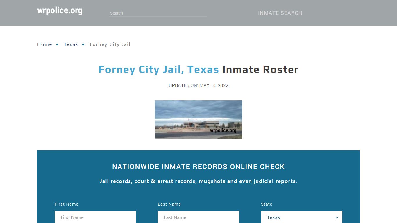 Forney City Jail, Texas - Inmate Locator